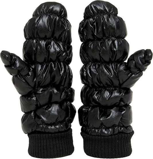 Fleece Lined Puffer Mittens