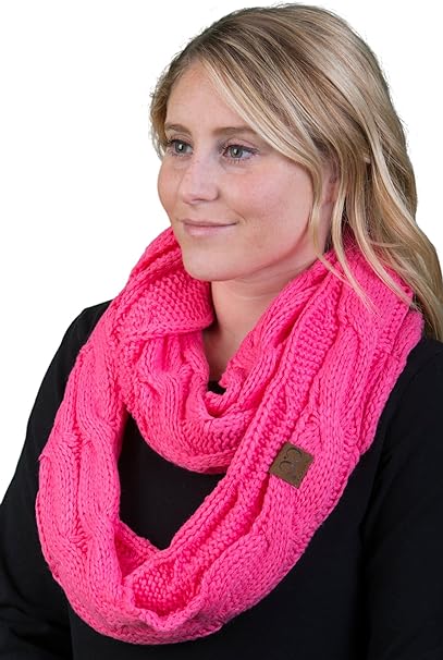 Solid Knit Infinity Scarf by Funky Junque