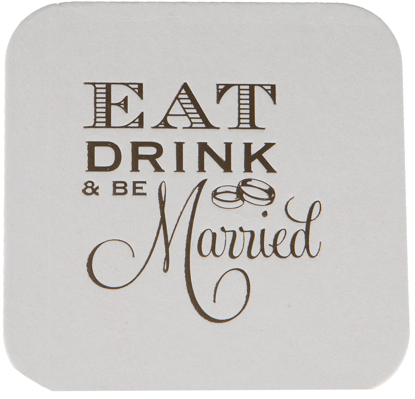 Bridal Celebration Saying Paper Drink Coasters (12 Ct.) by Funky Junque