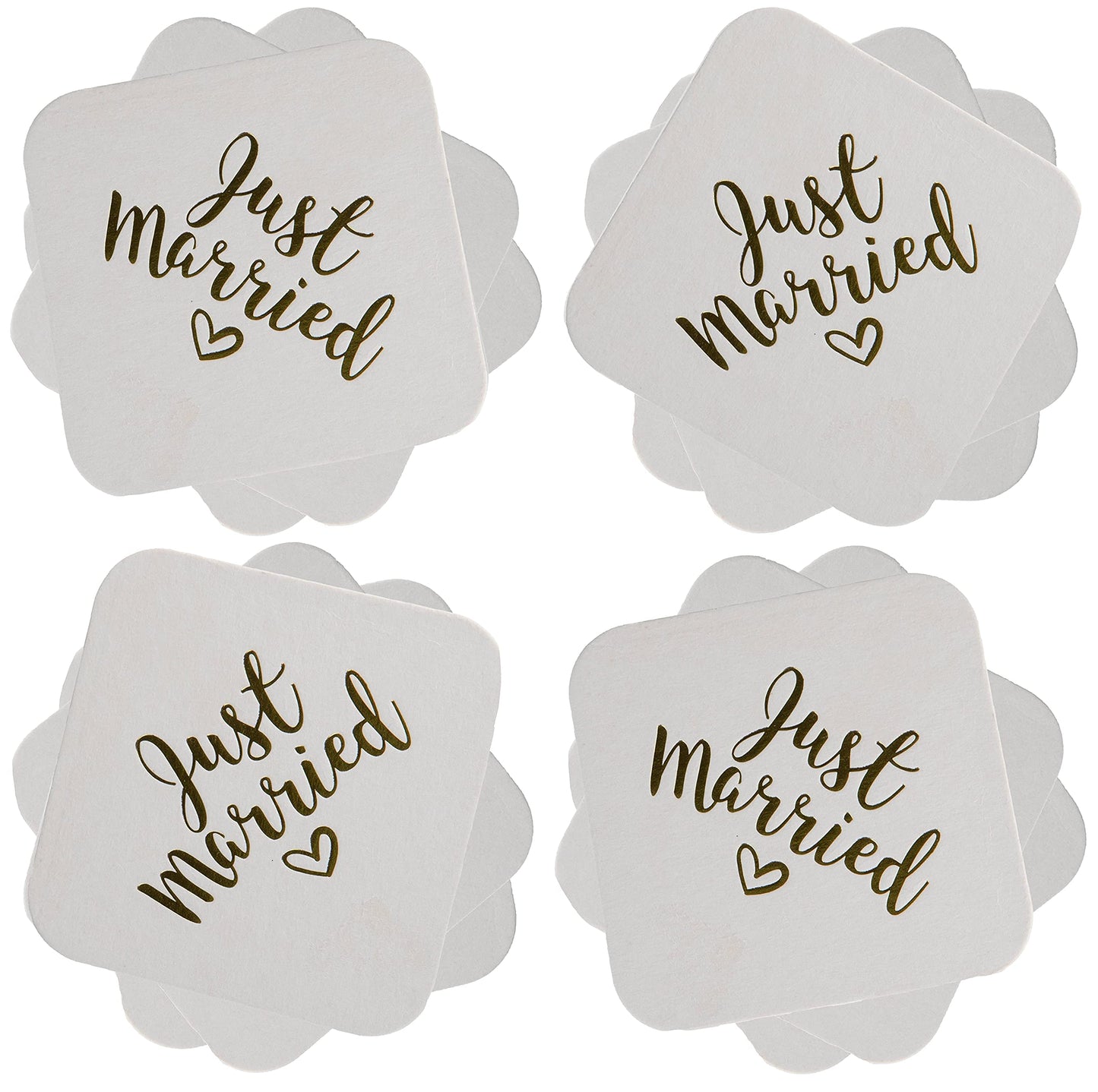 Bridal Celebration Saying Paper Drink Coasters (12 Ct.) by Funky Junque