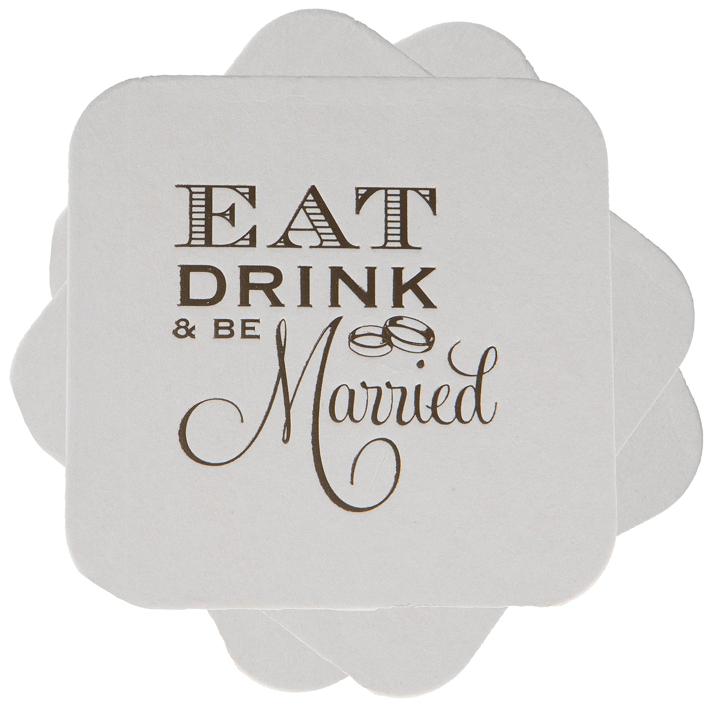 Bridal Celebration Saying Paper Drink Coasters (12 Ct.) by Funky Junque