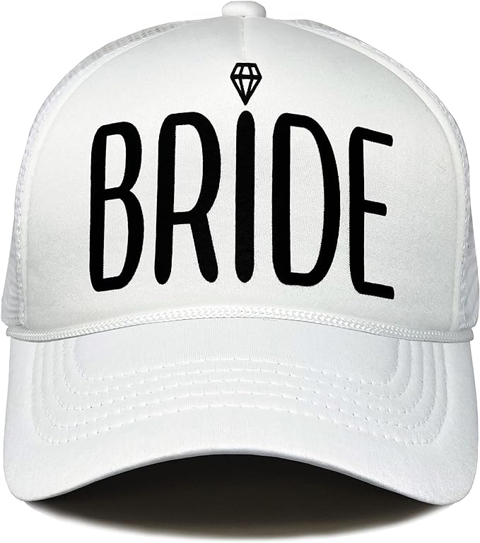 Bride & Groom Trucker Hats by Funky Junque