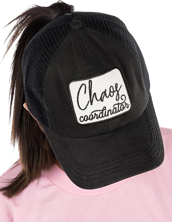 Chaos Coordinator Criss Cross Ponytail Hat by Funky Junque