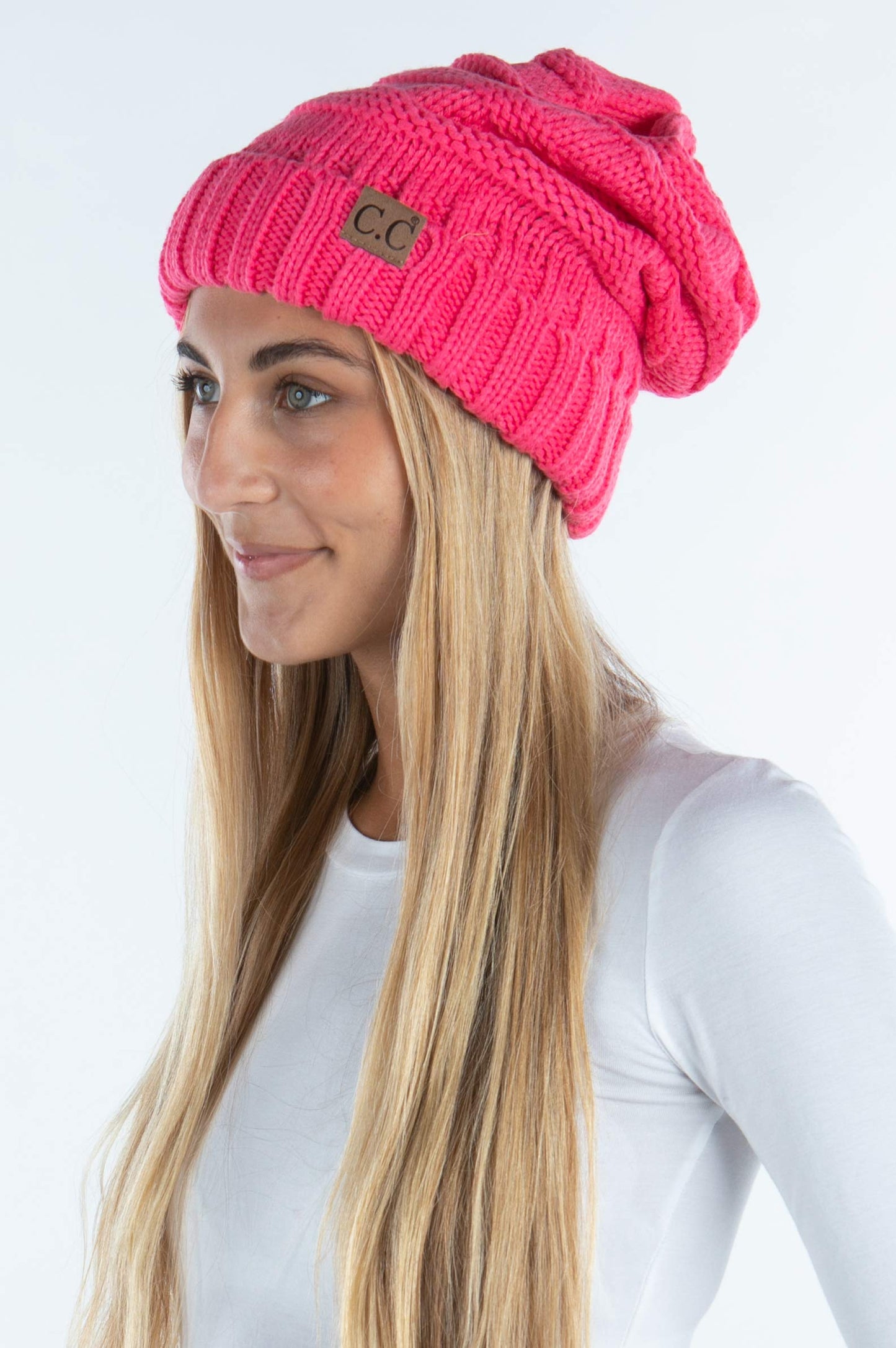 Multicolor Oversized Slouchy Beanie & Infinity Scarf Set by Funky Junque