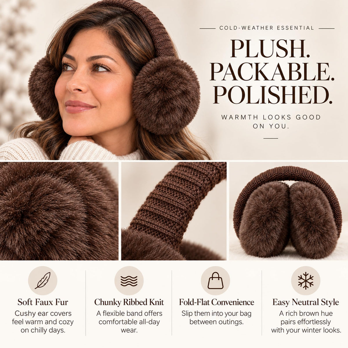 Faux Fur Ear Muffs - Winter Ear Warmers