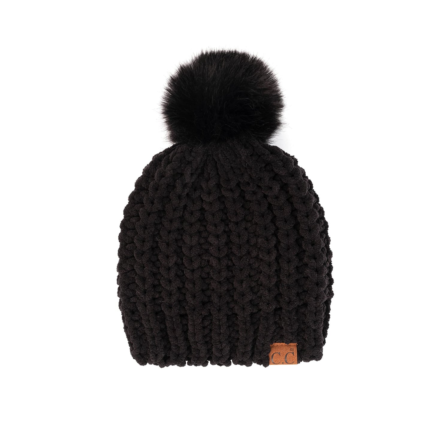 Chenille Confetti Knit Pom Beanie by Funky Junque