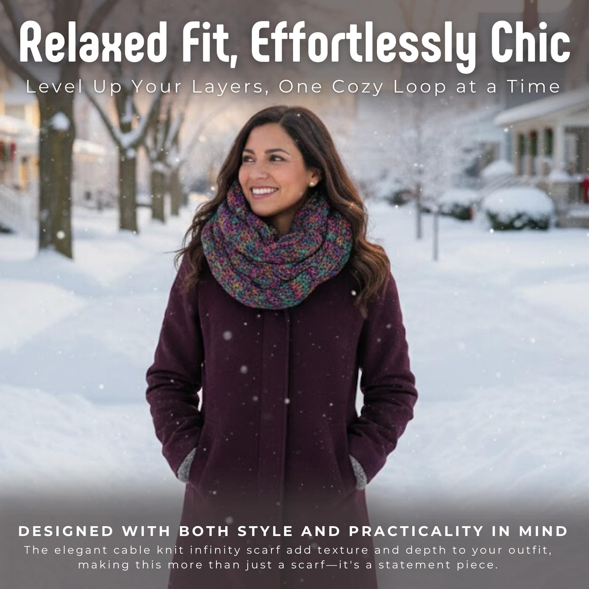 Ribbed Knit Infinity Scarf