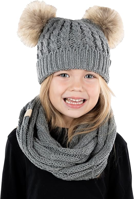 Kids Beanie & Infinity Scarf Matching Set by Funky Junque