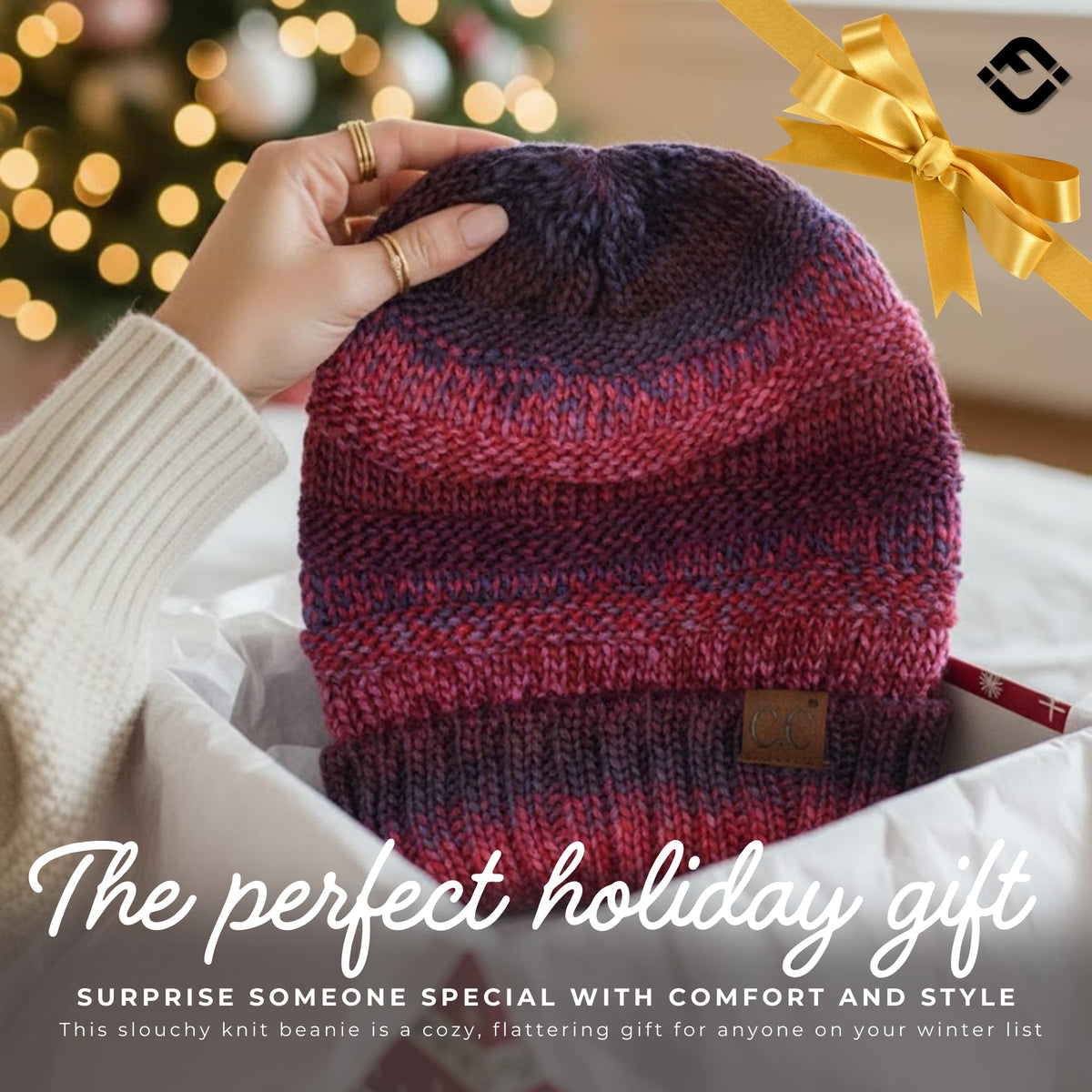 Multicolor Mix Oversized Slouchy Beanie by Funky Junque