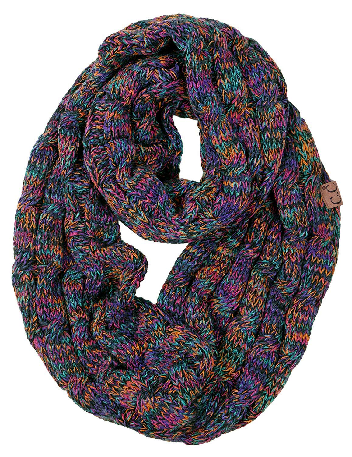 Ribbed Knit Infinity Scarf