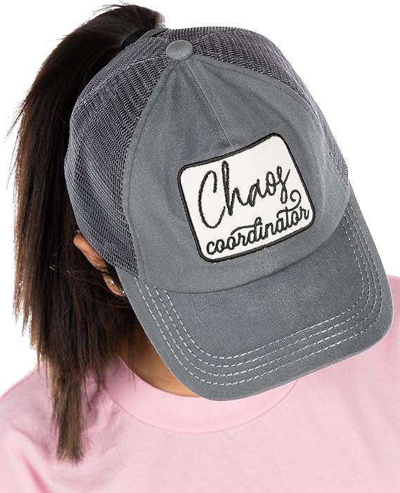 Chaos Coordinator Criss Cross Ponytail Hat by Funky Junque