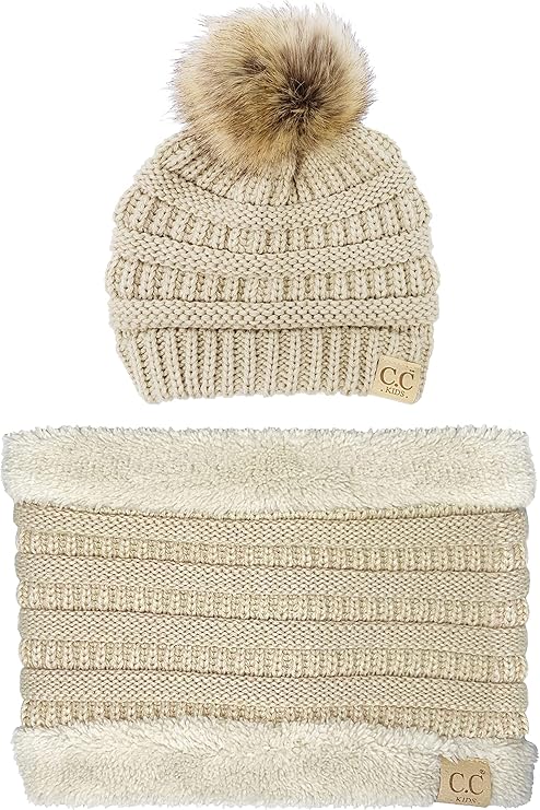 Kids Beanie & Infinity Scarf Matching Set by Funky Junque