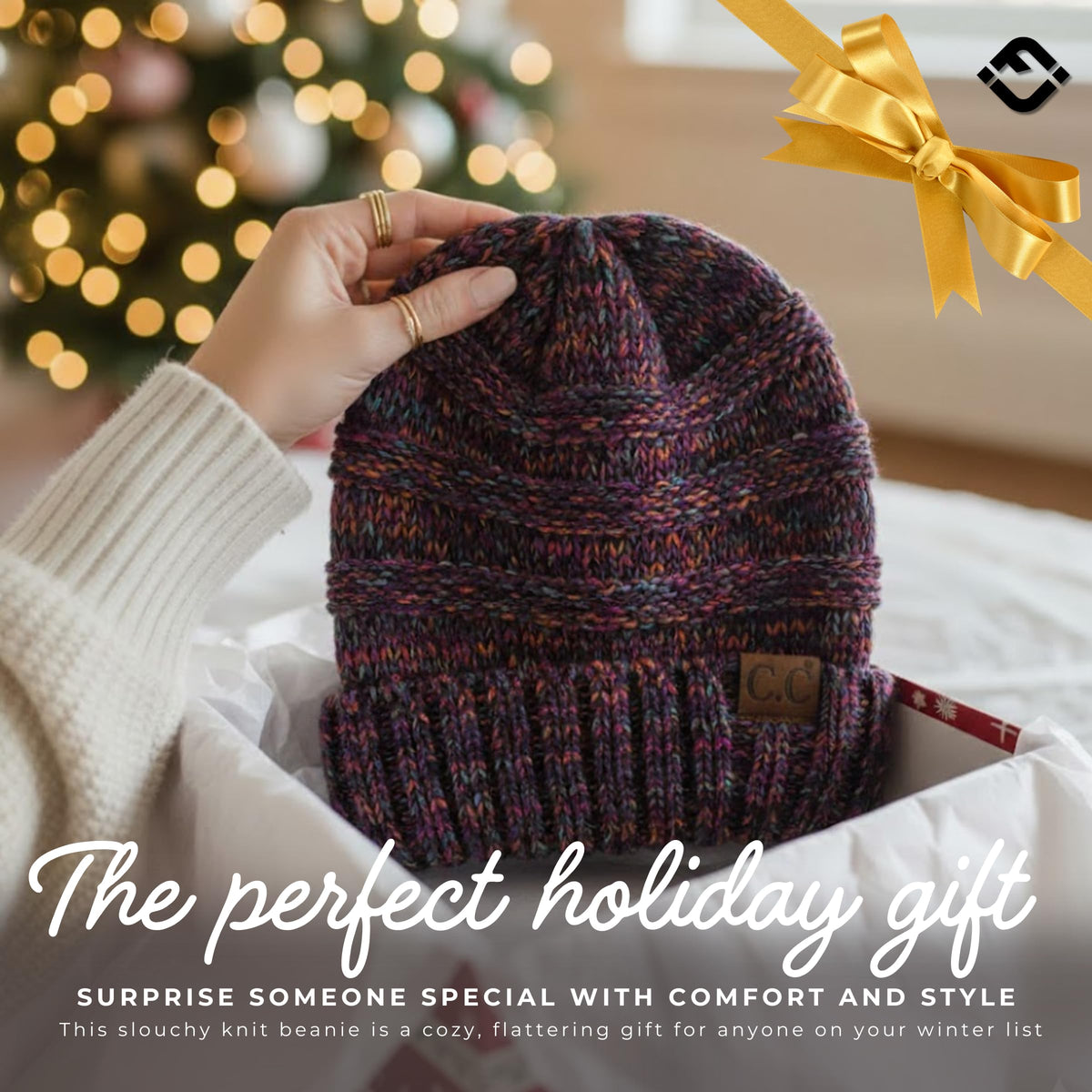 Multicolor Mix Oversized Slouchy Beanie by Funky Junque