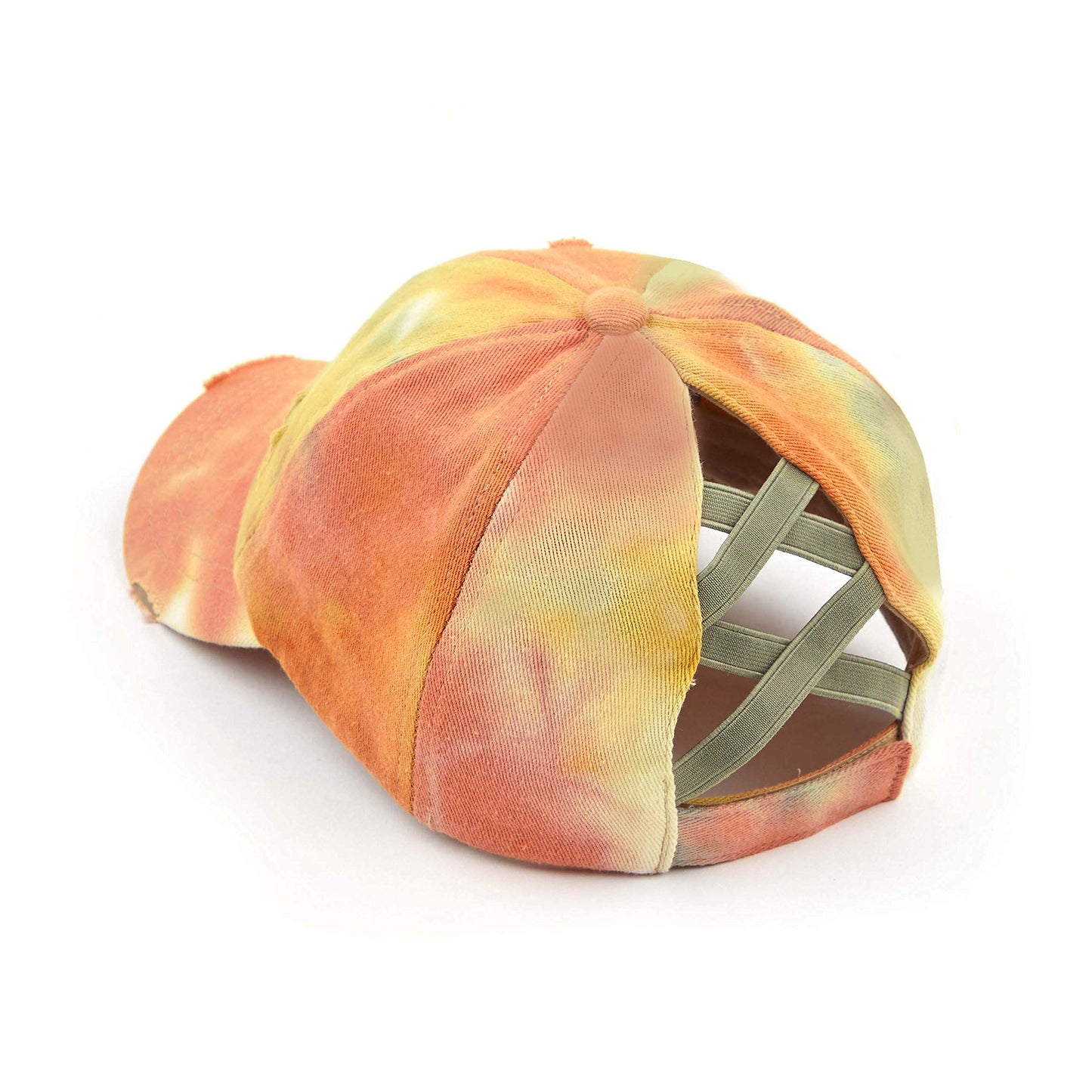 Tie Dye Criss Cross Ponytail Hat by Funky Junque