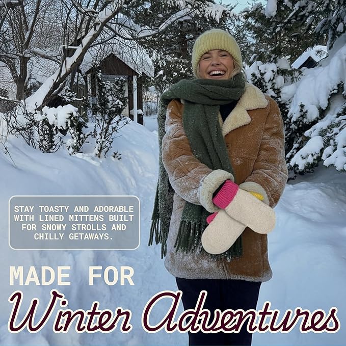 Sherpa 90s Colorblock Mittens