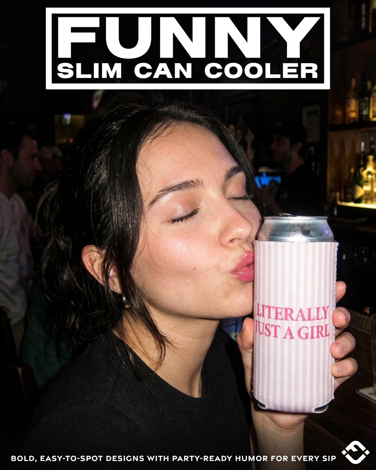 Slim Can Cooler 12 oz - Sayings