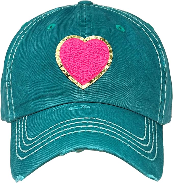 Heart Patch Distressed Patch Hat by Funky Junque