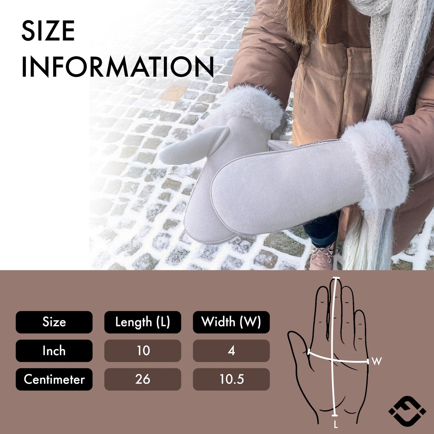 Faux Suede Mittens