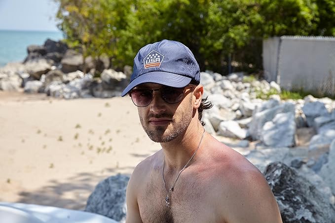 USA Shield Laser Cut Running Cap by Funky Junque