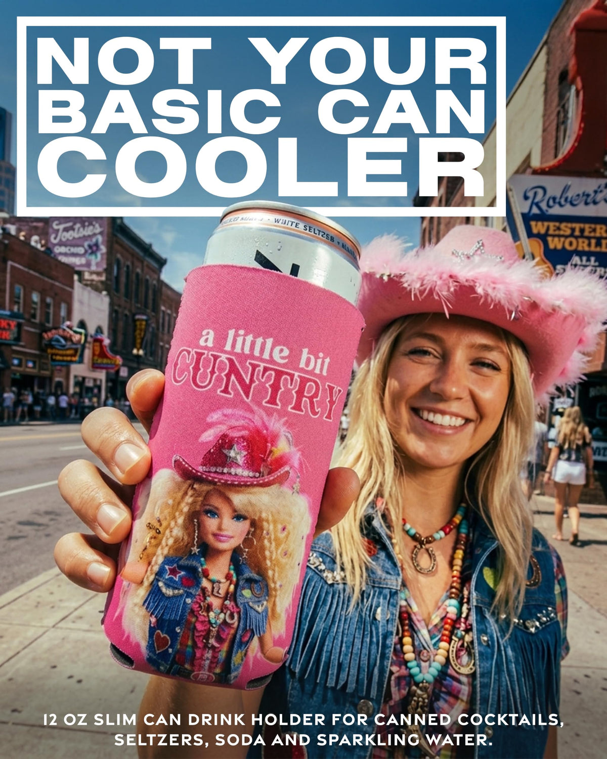 Slim Can Cooler 12 oz - Sayings