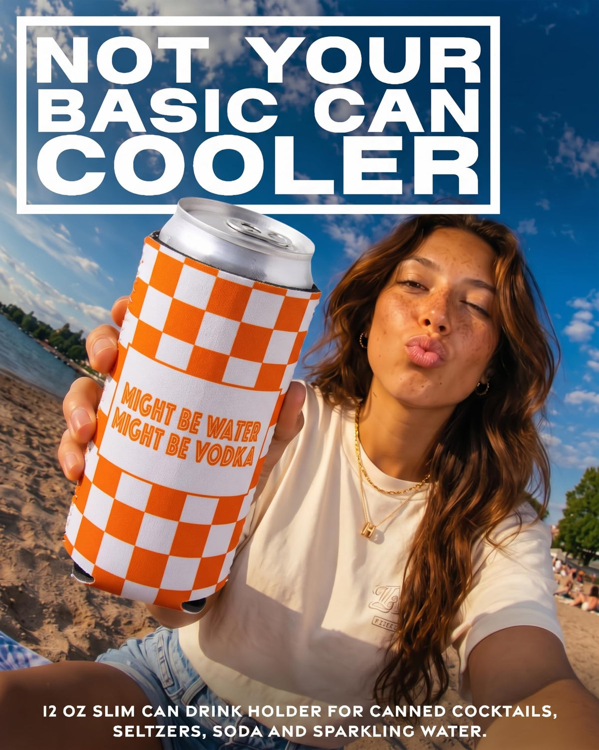 Slim Can Cooler 12 oz - Sayings