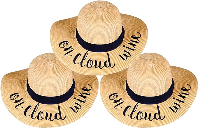 On Cloud Wine Embroidered Sun Hat by Funky Junque