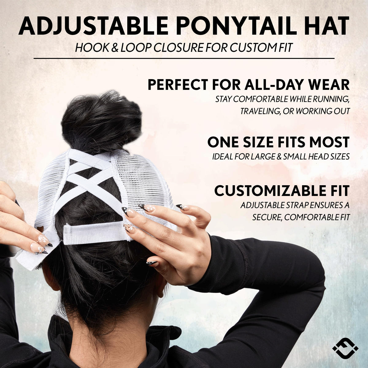 Cow Print Criss Cross Ponytail Cap