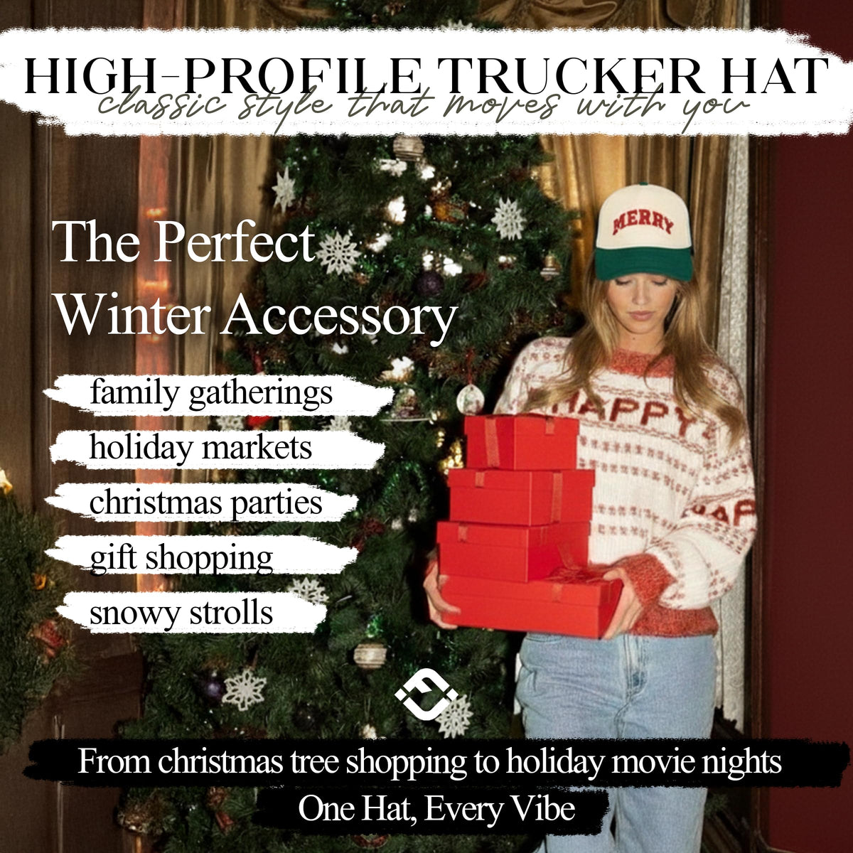 Christmas Themed Trucker Hats