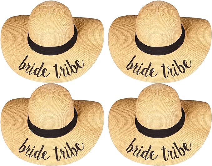 Bride & Bride Tribe Embroidered Sun Hat by Funky Junque