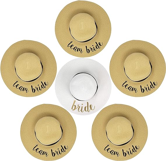 Team Bride Embroidered Sun Hat by Funky Junque
