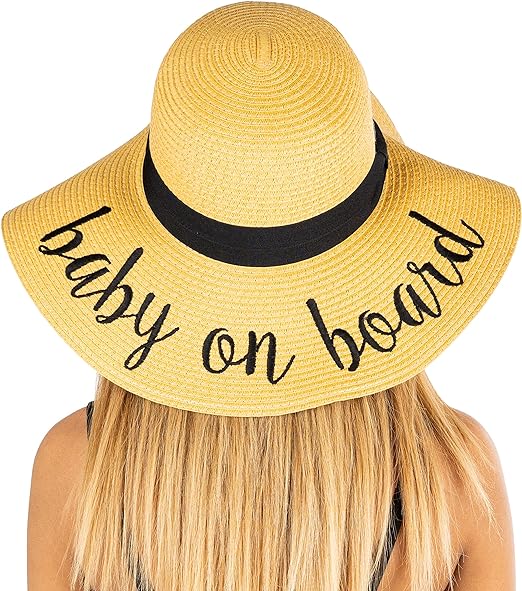 Baby on Board Embroidered Sun Hat by Funky Junque