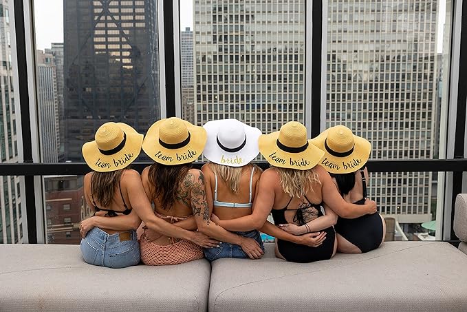 Team Bride Embroidered Sun Hat by Funky Junque
