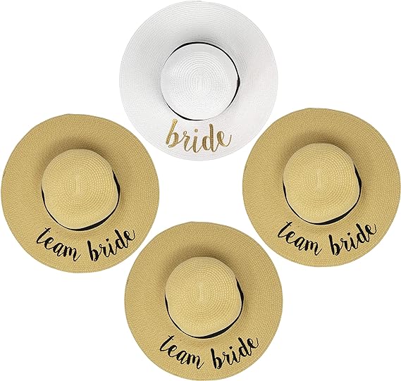 Team Bride Embroidered Sun Hat by Funky Junque