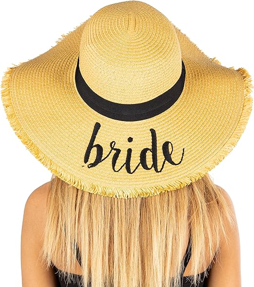 Bride Embroidered Sun Hat by Funky Junque