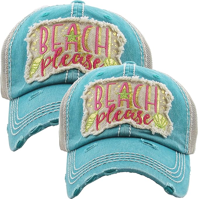 Funky Junque Mommy and Me Unconstructed Embroidered Baseball Hat