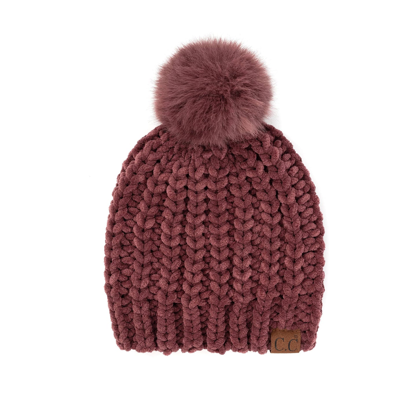 Chenille Confetti Knit Pom Beanie by Funky Junque