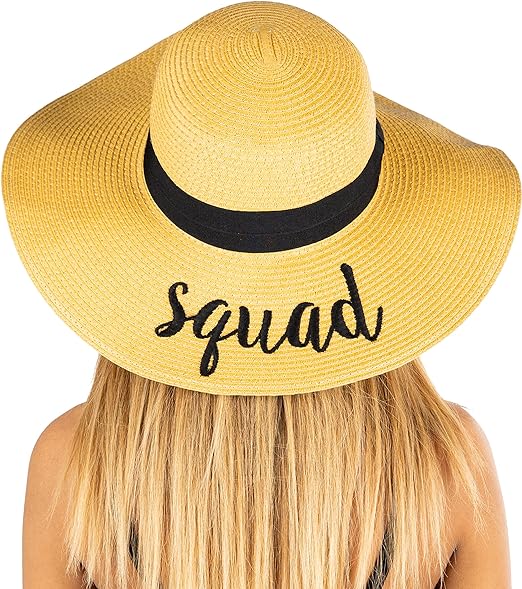 Bride & Squad Embroidered Sun Hat by Funky Junque