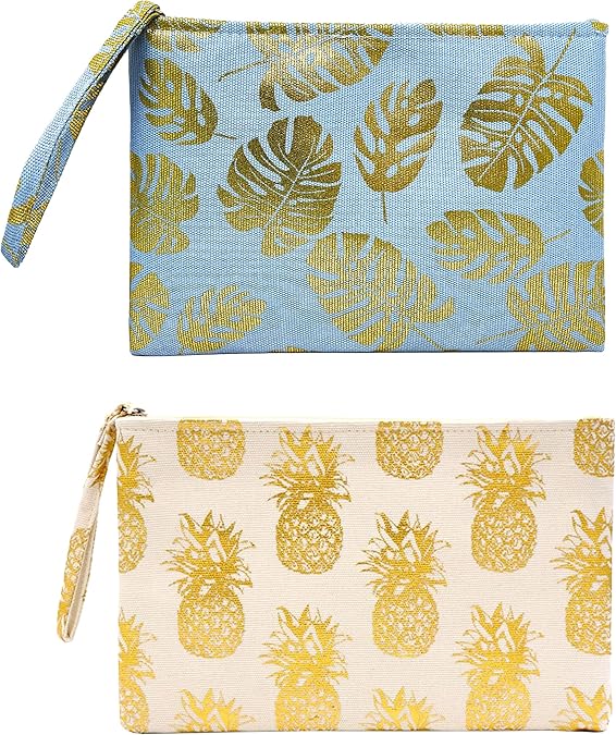 Canvas Makeup Bag Print Pouch Bundle
