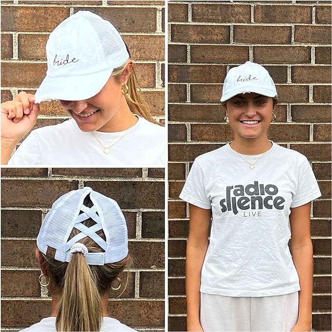 Bridal Criss Cross Ponytail Hat by Funky Junque