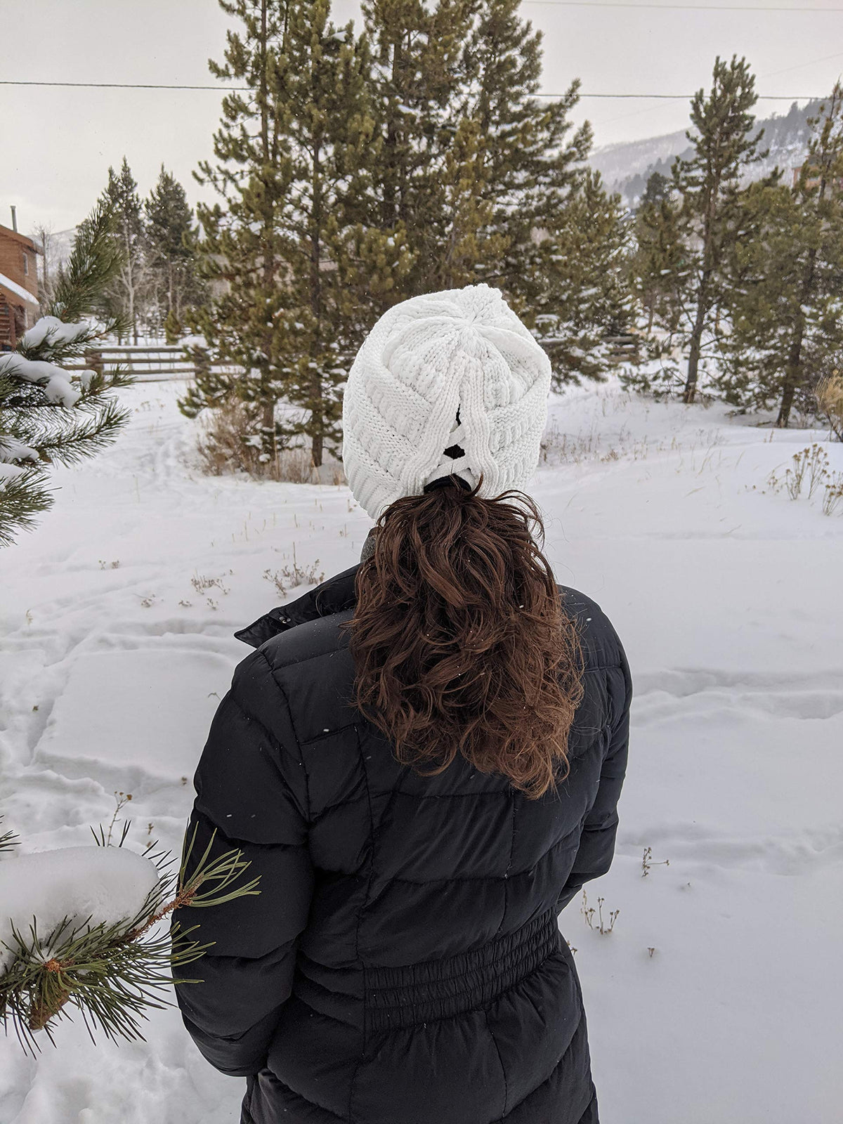 Criss Cross Ponytail Beanie