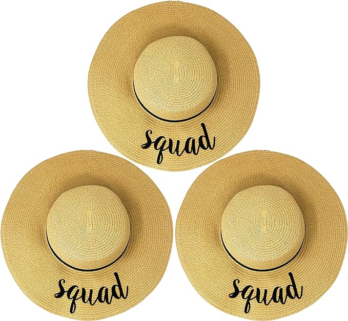 Bride & Squad Embroidered Sun Hat by Funky Junque