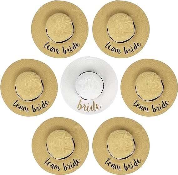 Team Bride Embroidered Sun Hat by Funky Junque