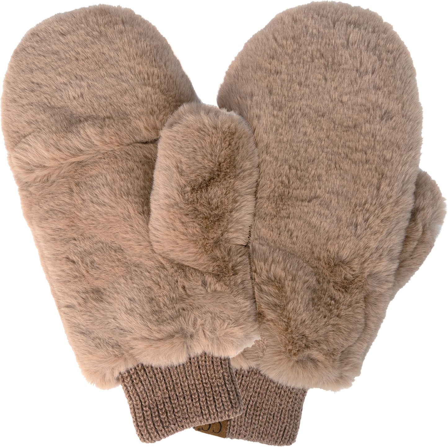 Faux Fur Convertible Mittens by Funky Junque