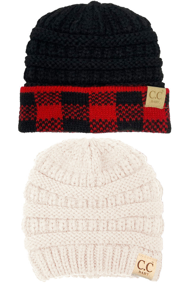 Ribbed Knit Baby Beanie by Funky Junque