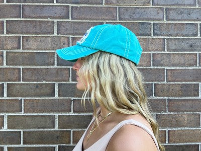 And So the Adventure Begins Distressed Patch Hat by Funky Junque