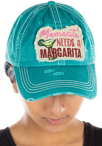 Mamacita Needs a Margarita Distressed Patch Hat by Funky Junque