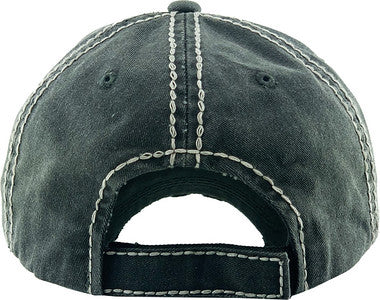 Home Hair Don't Care Distressed Patch Hat by Funky Junque