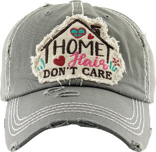 Home Hair Don't Care Distressed Patch Hat by Funky Junque