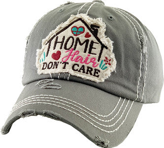 Home Hair Don't Care Distressed Patch Hat by Funky Junque