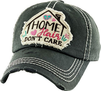 Home Hair Don't Care Distressed Patch Hat by Funky Junque